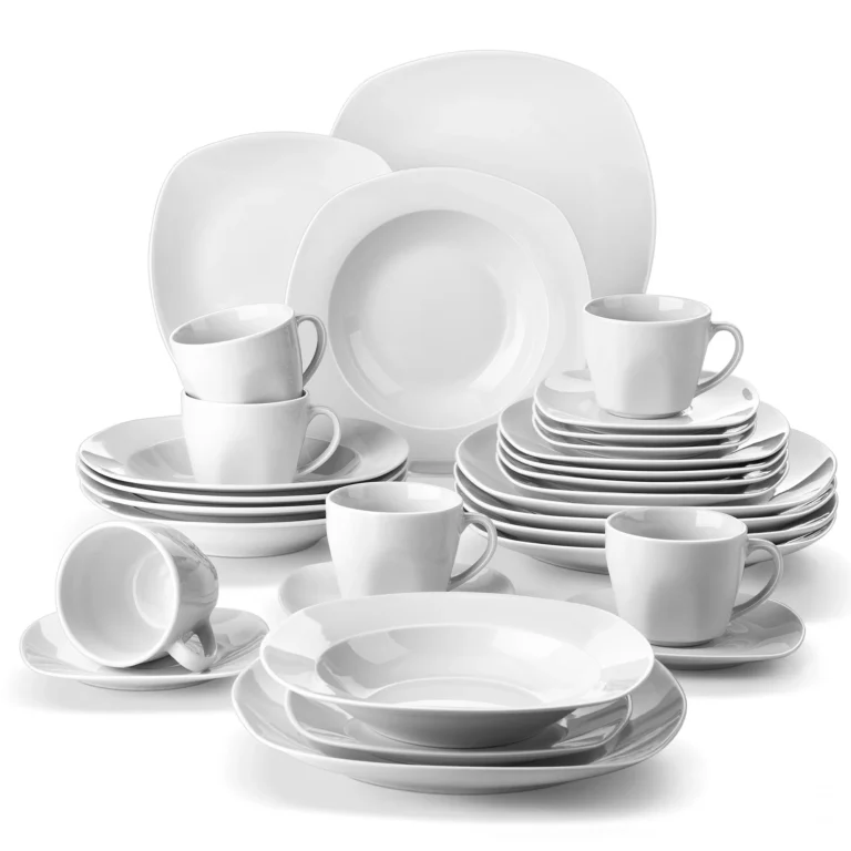 MALACASA Elisa 30-Piece Ceramic Dinner Set Service for 6