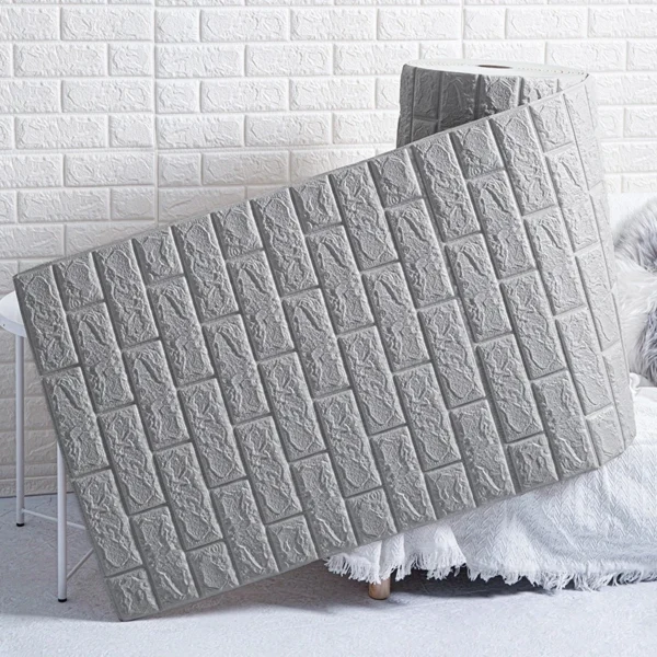 3D Brick Foam Wallpaper Self-Adhesive Waterproof Wall Decor