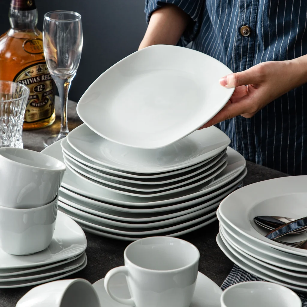 MALACASA Elisa 30-Piece Ceramic Dinner Set Service for 6 - Image 4