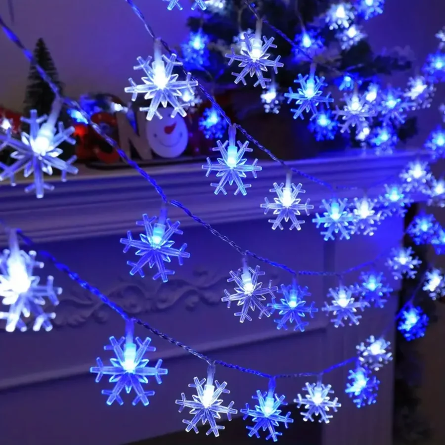LED Snowflake String Light – Indoor/Outdoor Christmas & Party Decor - Image 3