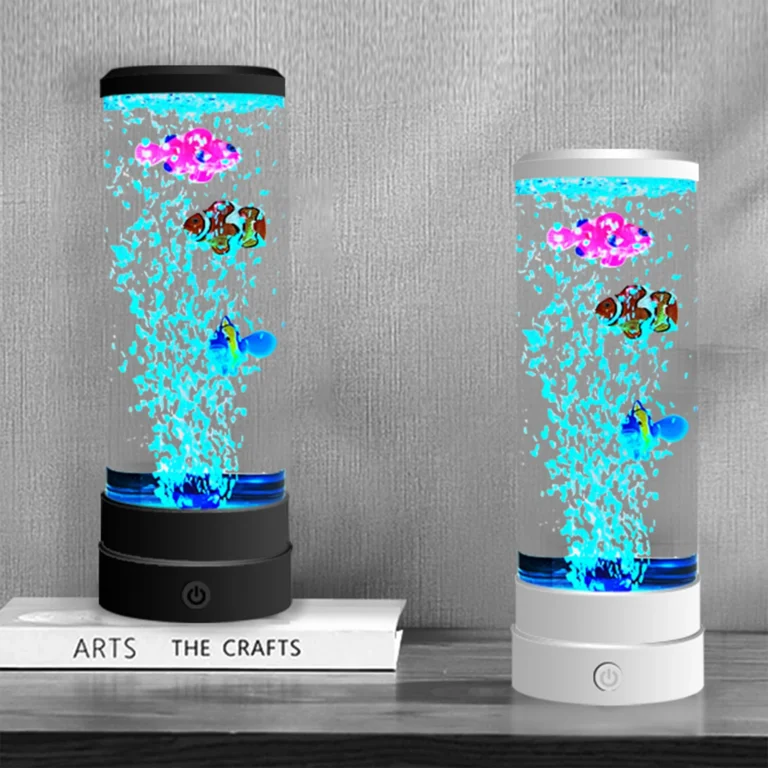 LED Aquarium Mood Lamp – Remote Control Color-Changing Night Light for Kids, USB Powered