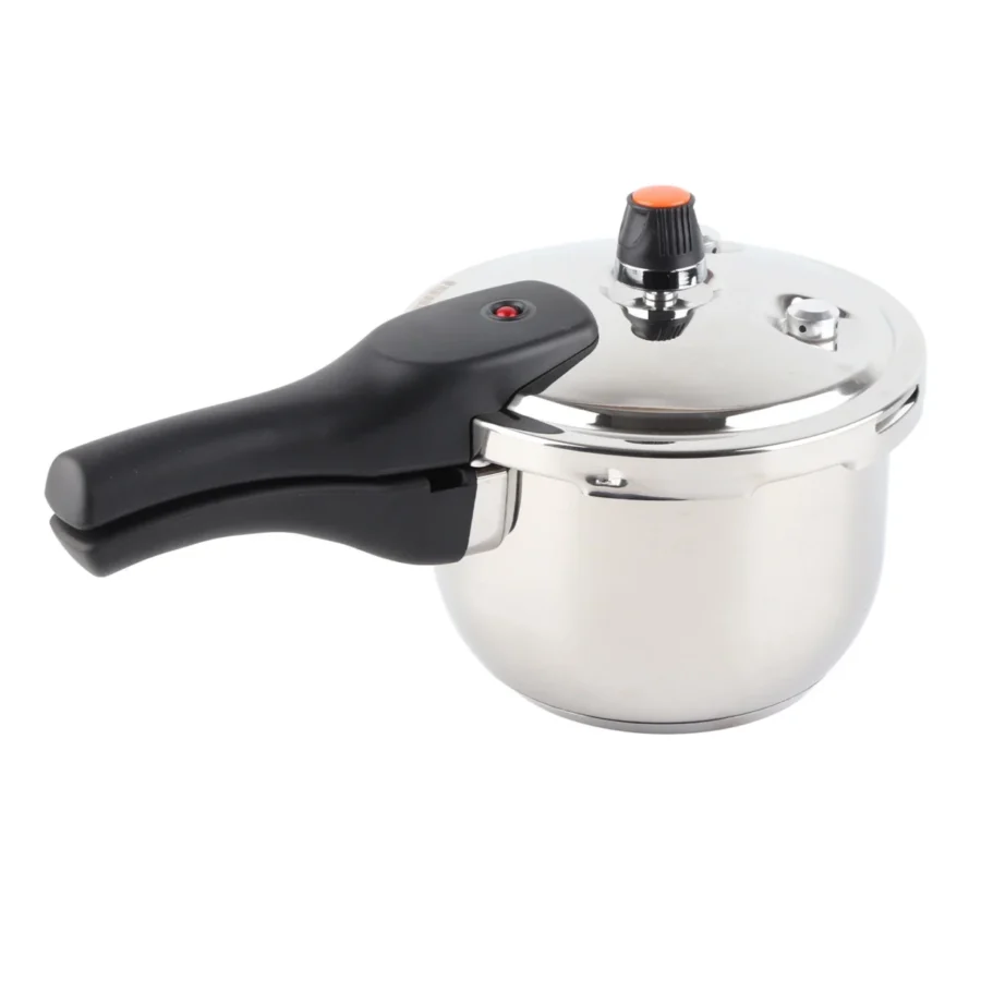 Stainless Steel Pressure Cooker with Safety Valve – Explosion-Proof, 80KPA