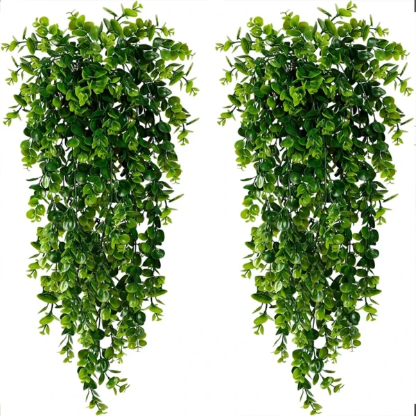 1/2PCS Faux Hanging Eucalyptus Vines – UV Resistant Decor