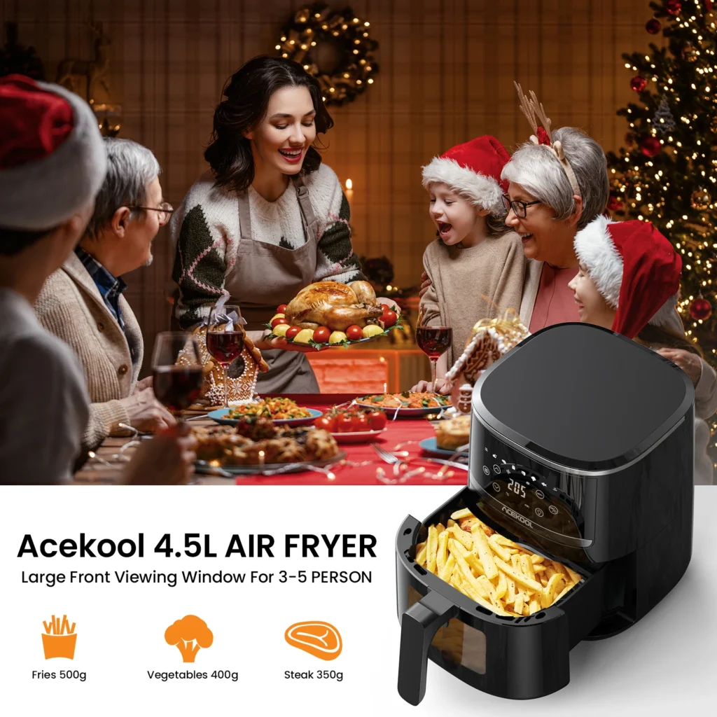 5 Qt Digital Air Fryer Oven Combo with 8 Presets & Viewing Window - Image 5