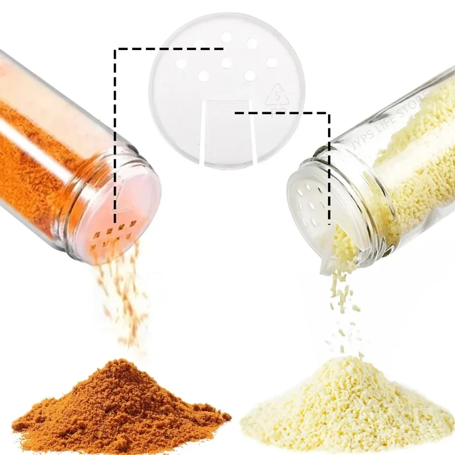 12 Pcs Glass Spice Jars with Bamboo Lids & Labels - Image 3