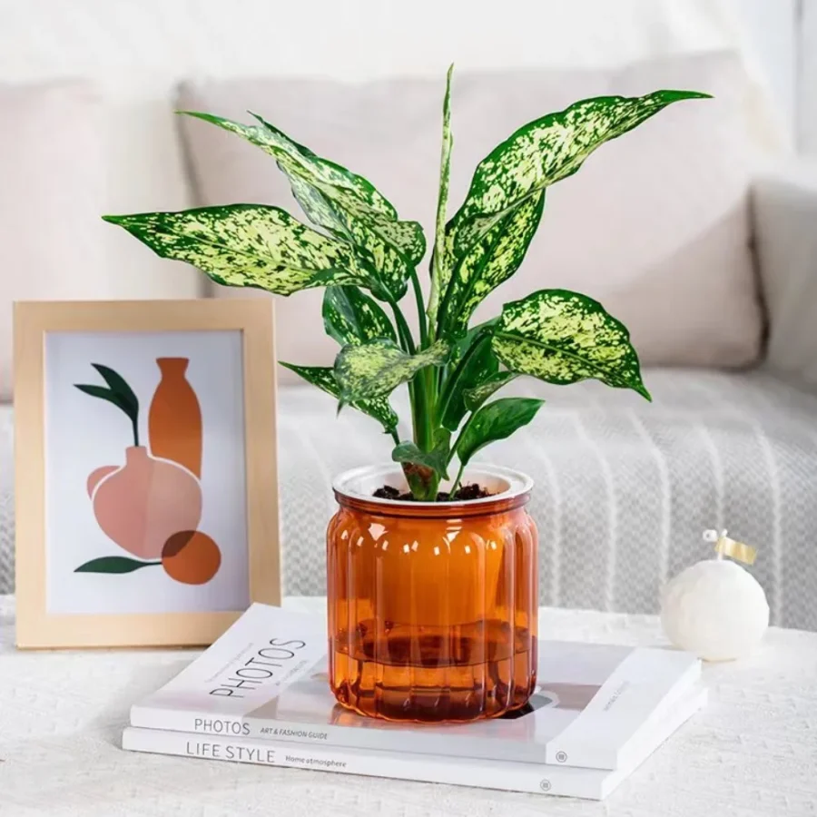 Self-Watering Hydroponic Mini Planter – Removable Plastic Pot for Succulents & Office Decor - Image 4