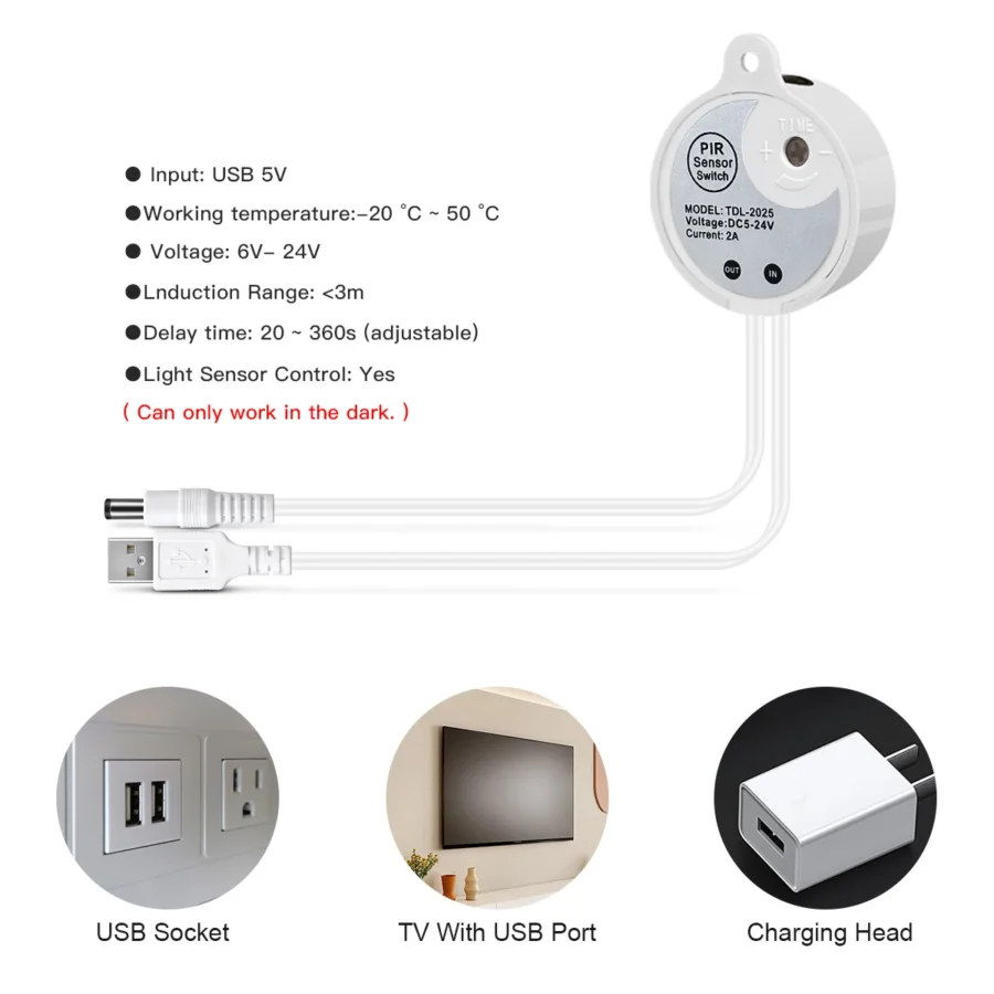 Smart PIR Motion Sensor COB LED Strip Light – Auto On/Off, Waterproof, 320 LEDs/m - Image 5