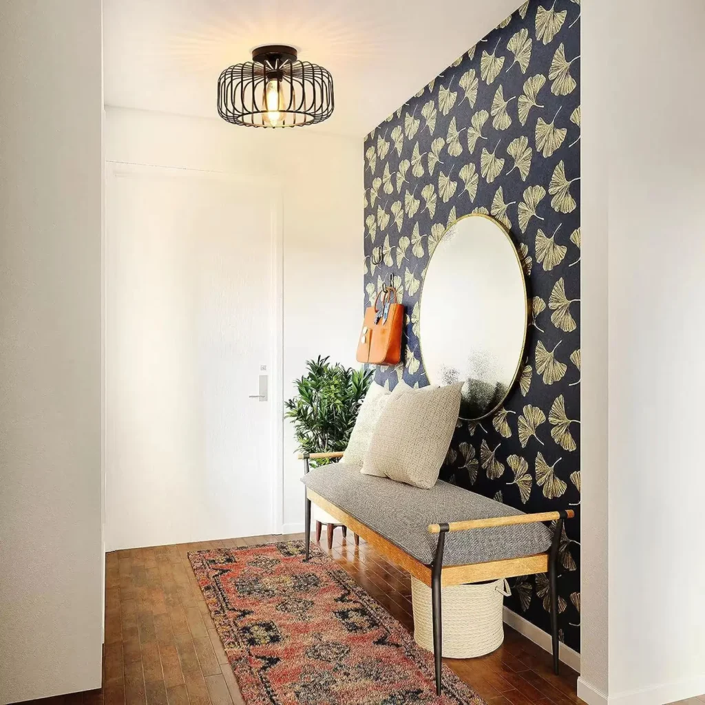 Simple Birdcage Ceiling Lamp – Indoor E26 Light Fixture for Bedroom, Living Room, Corridor - Image 6