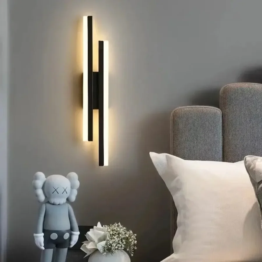 Modern LED Wall Sconce – Copper Pipe & Acrylic Indoor Light Fixture - Image 3