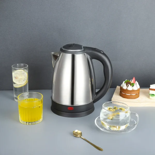 Portable Electric Kettle – 2L Travel Stainless Steel Water Boiler