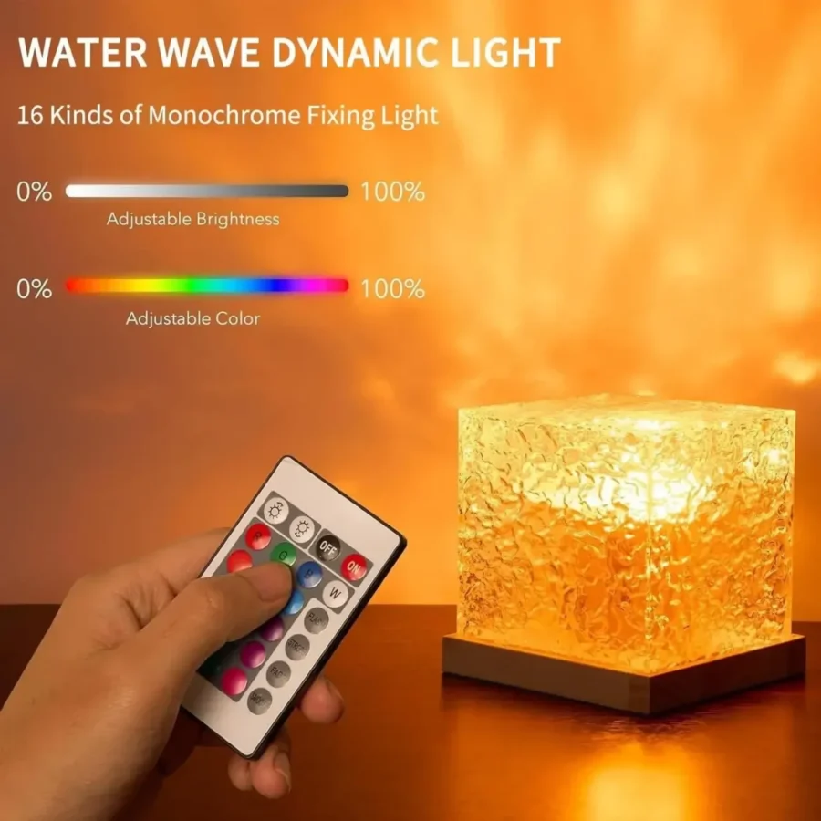 Aurora Ocean Wave Projector Lamp – 16-Color LED Mood Light for Home & Office - Image 3