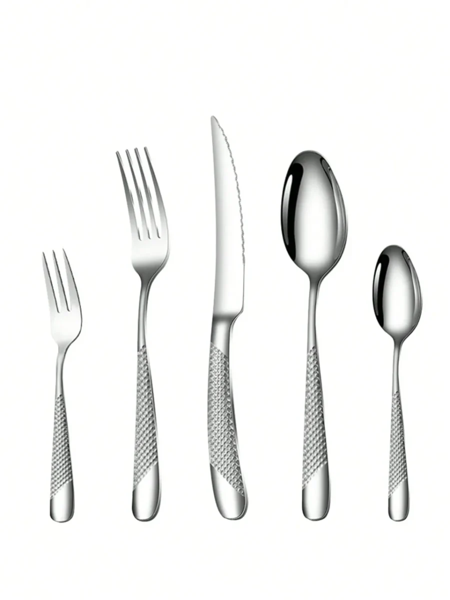 6/30pc Star Diamond Cutlery Set - Knife/Fork/Spoon - Image 4