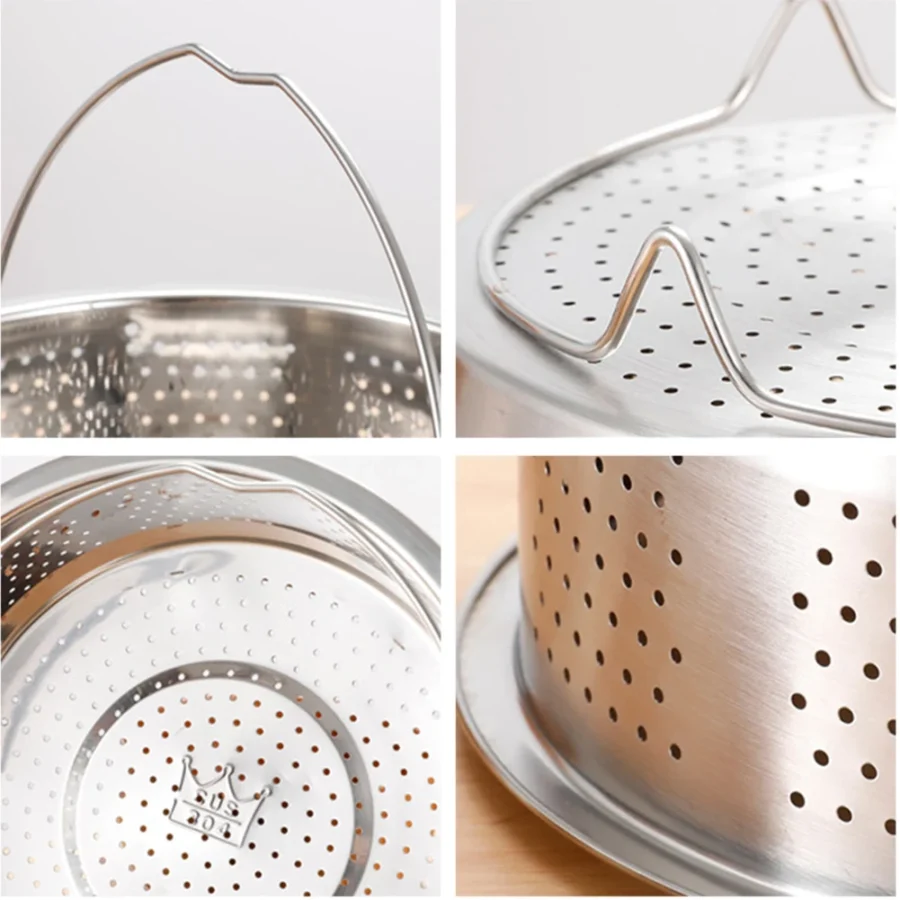 Stainless Steel Steamer Basket for Instant Pot with Silicone Handle - Image 6