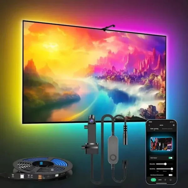 RGBIC LED Strip Light with App & Music Sync for TV/PC Backlight