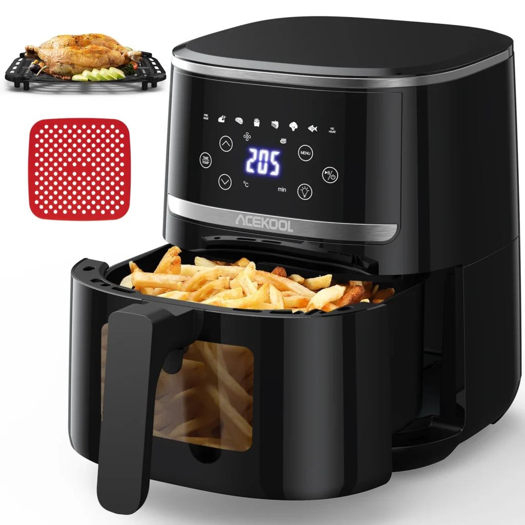 5 Qt Digital Air Fryer Oven Combo with 8 Presets & Viewing Window