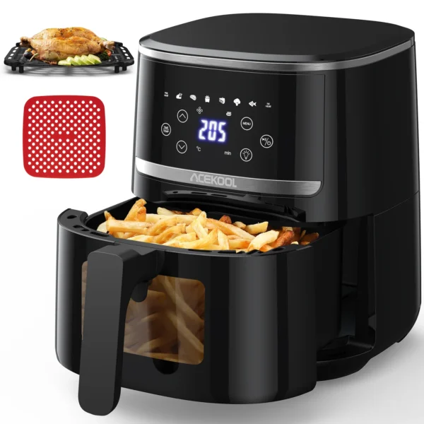 5 Qt Digital Air Fryer Oven Combo with 8 Presets & Viewing Window