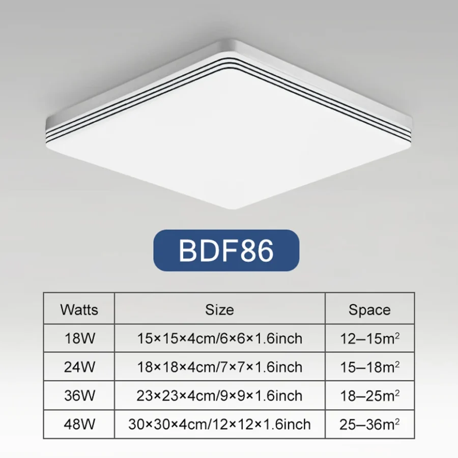 Square LED Ceiling Lamp for Bedroom & Living Room Lighting - Image 6