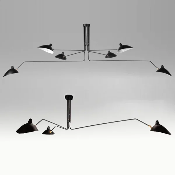 Nordic Spider Pendant Light – 3/6 Heads, Black