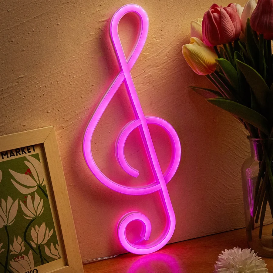 Music Note LED Neon Sign - Image 3