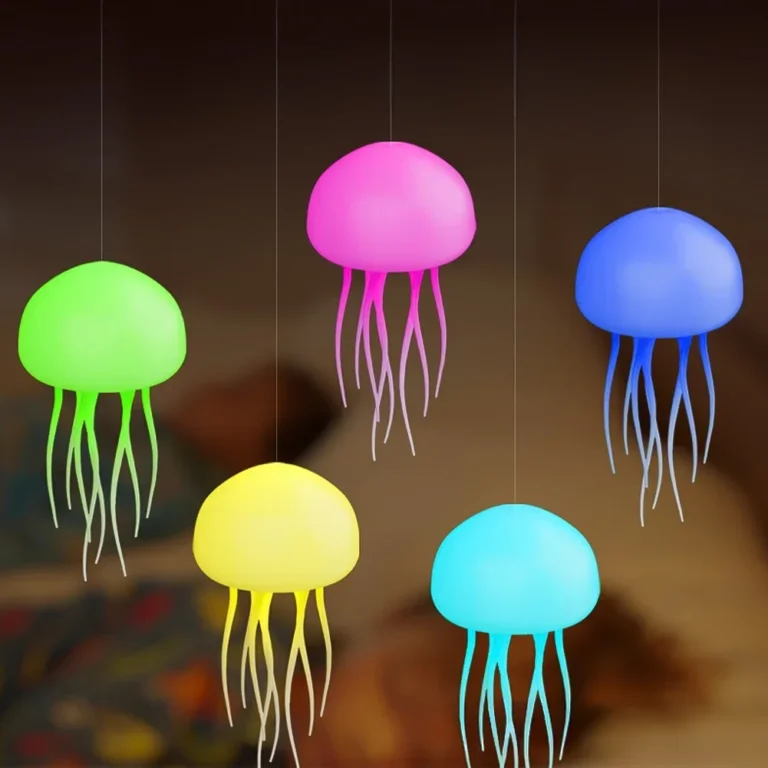 Cartoon Jellyfish RGB Night Light – Voice Control & USB Charging