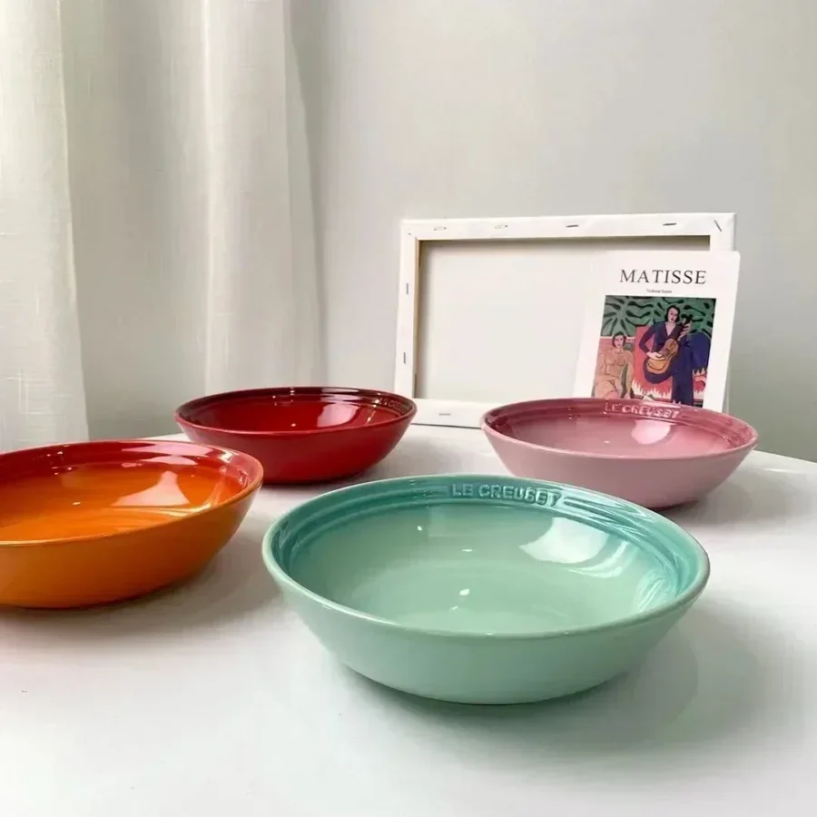 7" Porcelain Soup Bowl – Colorful Ceramic Dinner & Salad Plate - Image 2