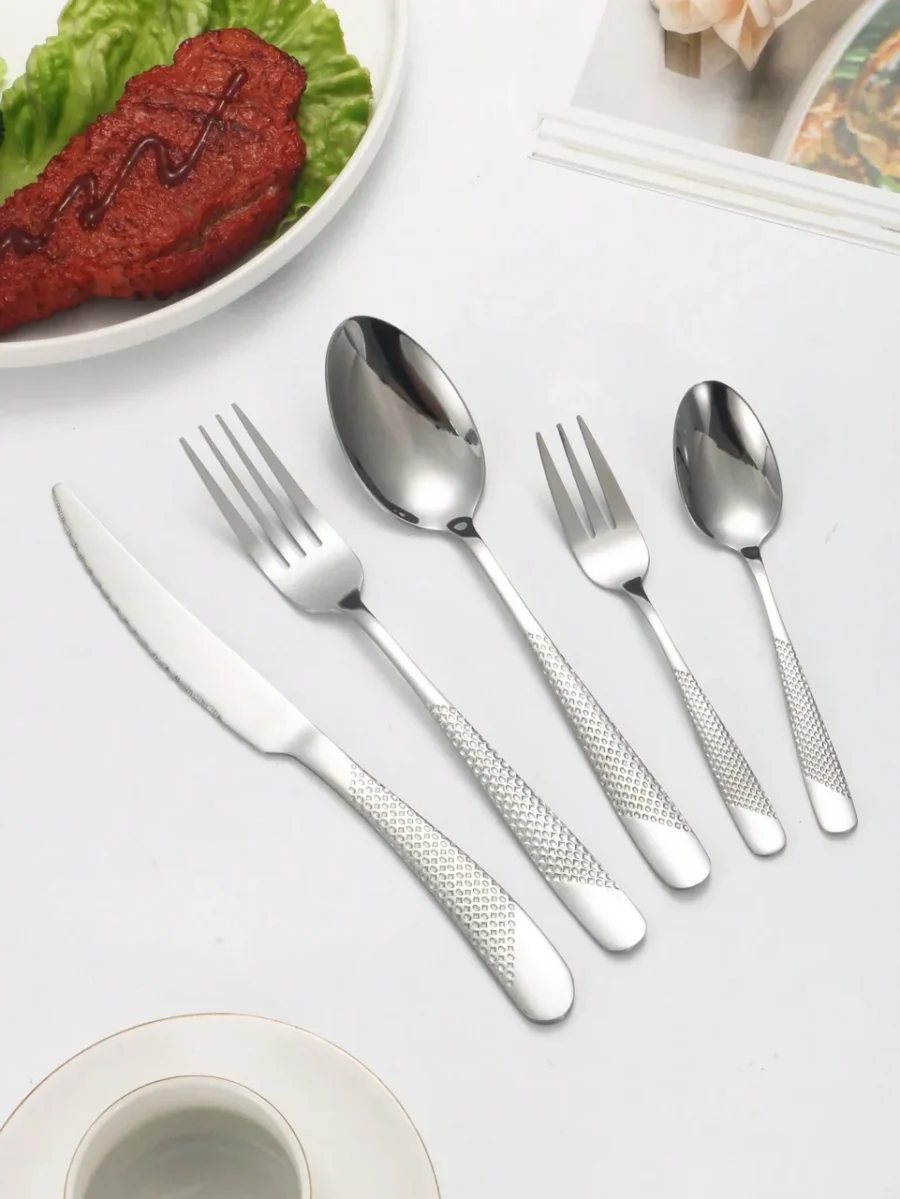 6/30pc Star Diamond Cutlery Set - Knife/Fork/Spoon - Image 2