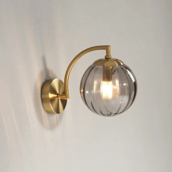 Modern Nordic LED Glass Wall Lamp – Minimalist Indoor Sconce for Bedroom, Living Room, Kitchen