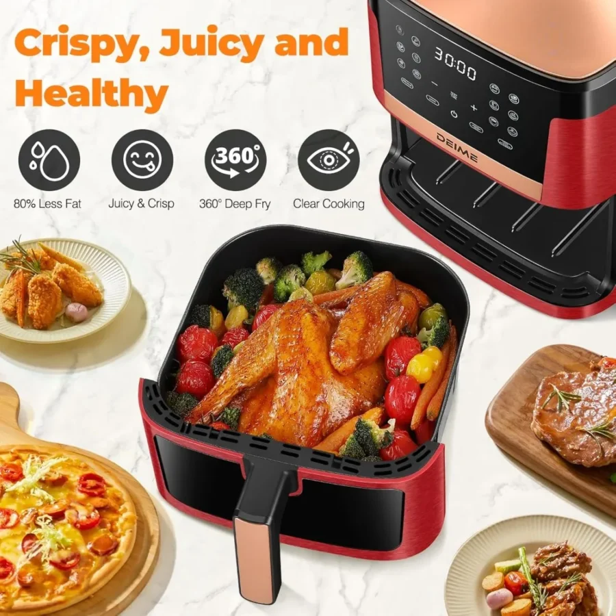 7.5 QT Air Fryer – 1700W Oilless Cooker with 12 Presets - Image 4