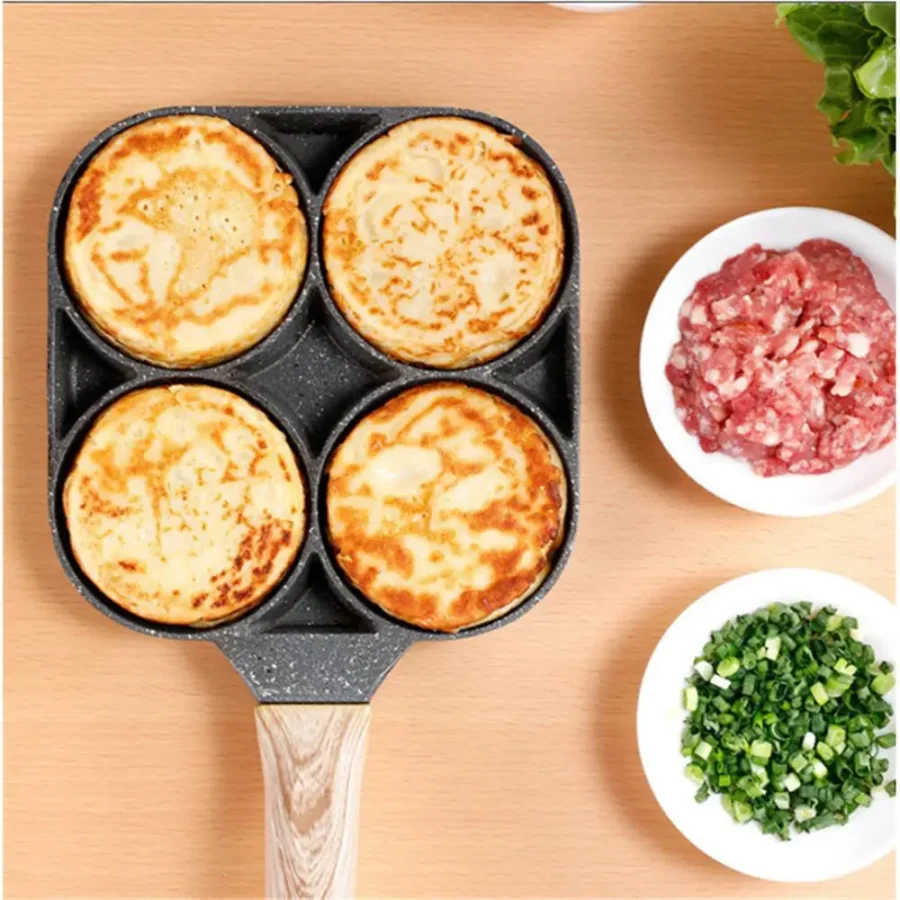 4-Slot Nonstick Omelette Pan - Induction Breakfast Maker - Image 2
