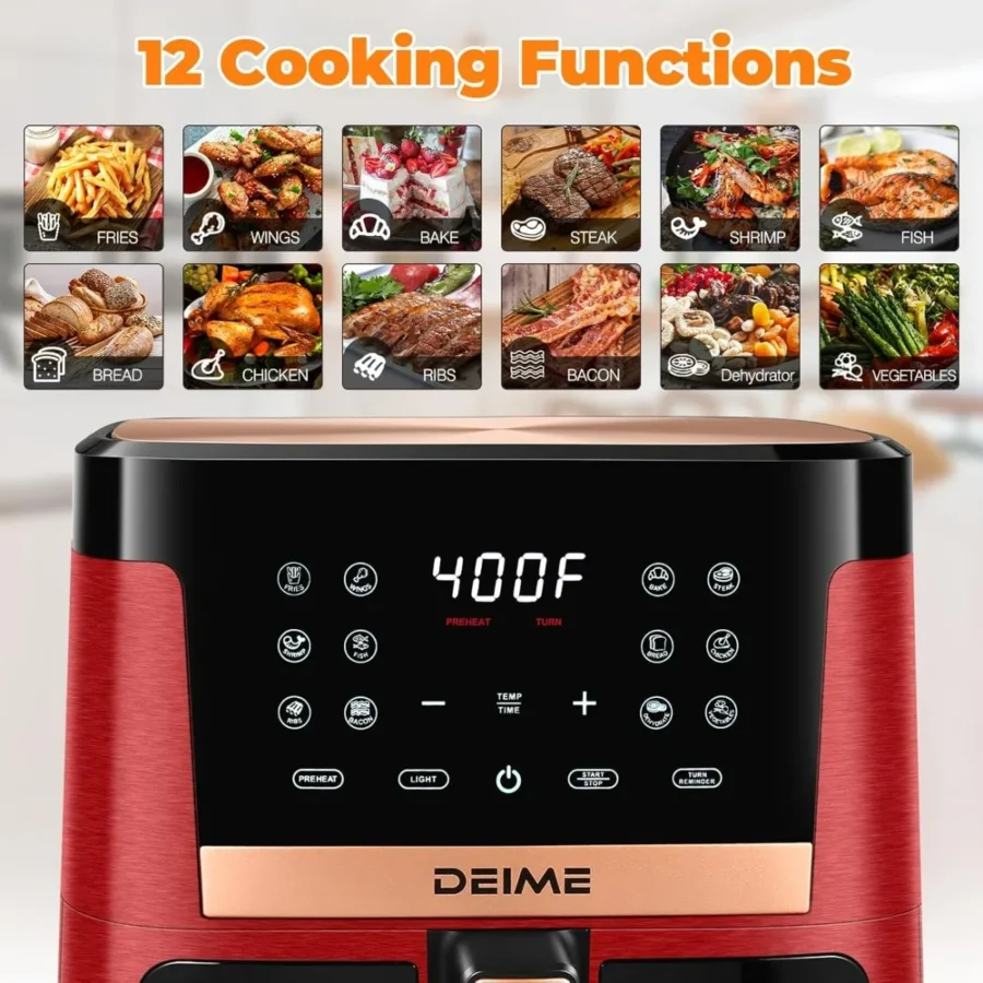 7.5 QT Air Fryer – 1700W Oilless Cooker with 12 Presets - Image 2