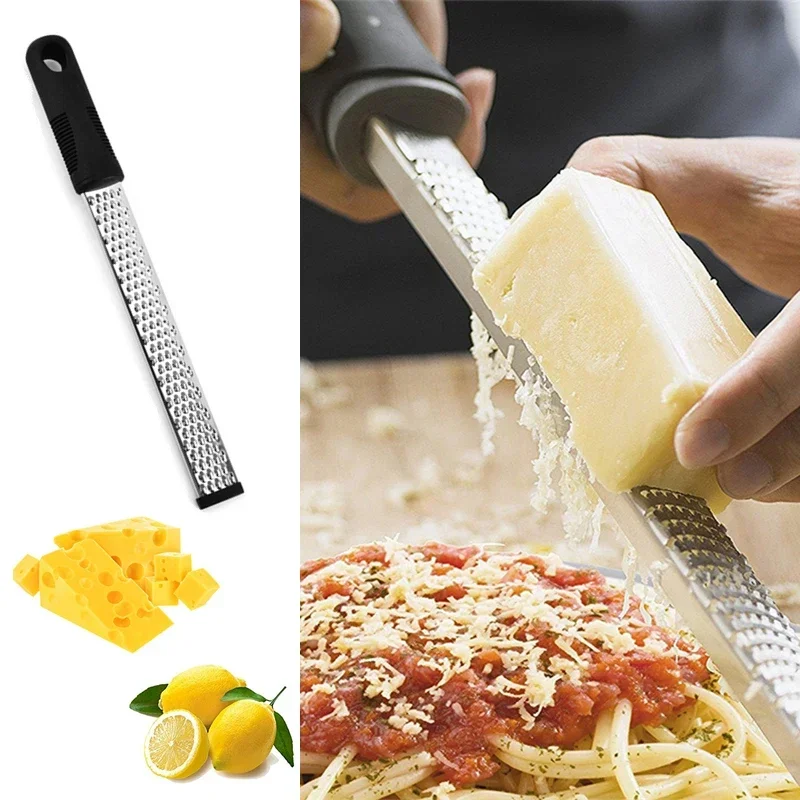Stainless Steel Cheese Grater & Zester – Kitchen Slicer & Peeler Tool