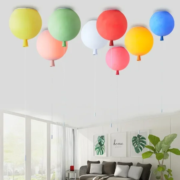 Colorful Balloon LED Ceiling Light – Kids Room Pendant Lamp