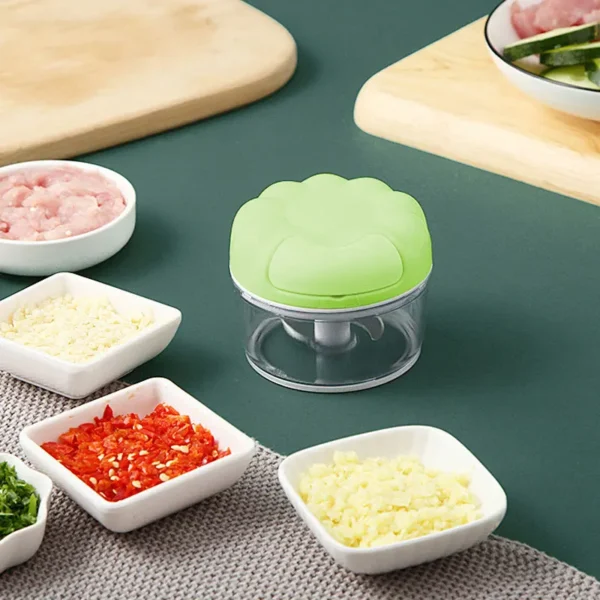 Mini Manual Food Chopper – Garlic Grinder & Vegetable Cutter