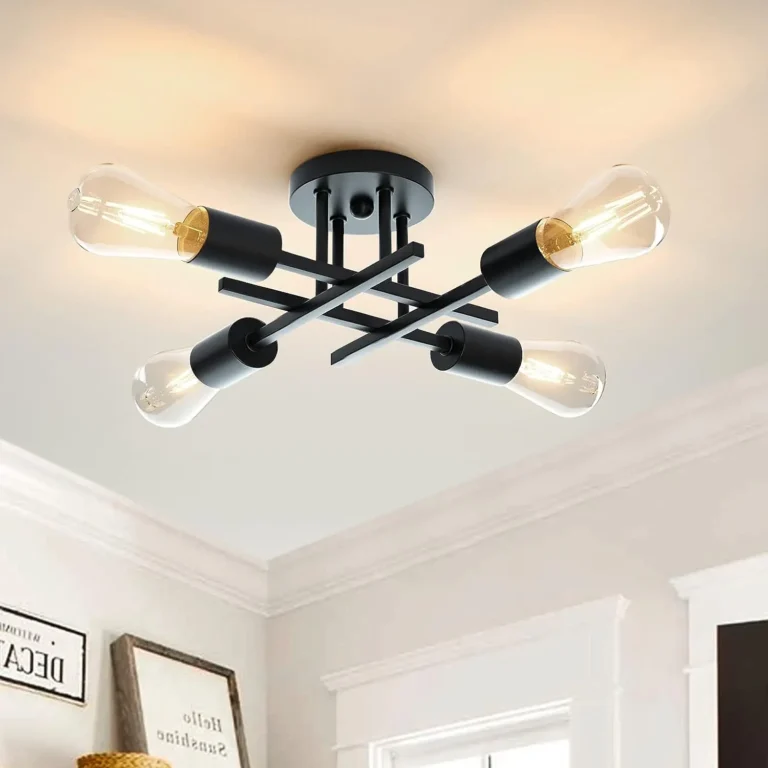 Semi Flush Mount Modern Sputnik Chandelier