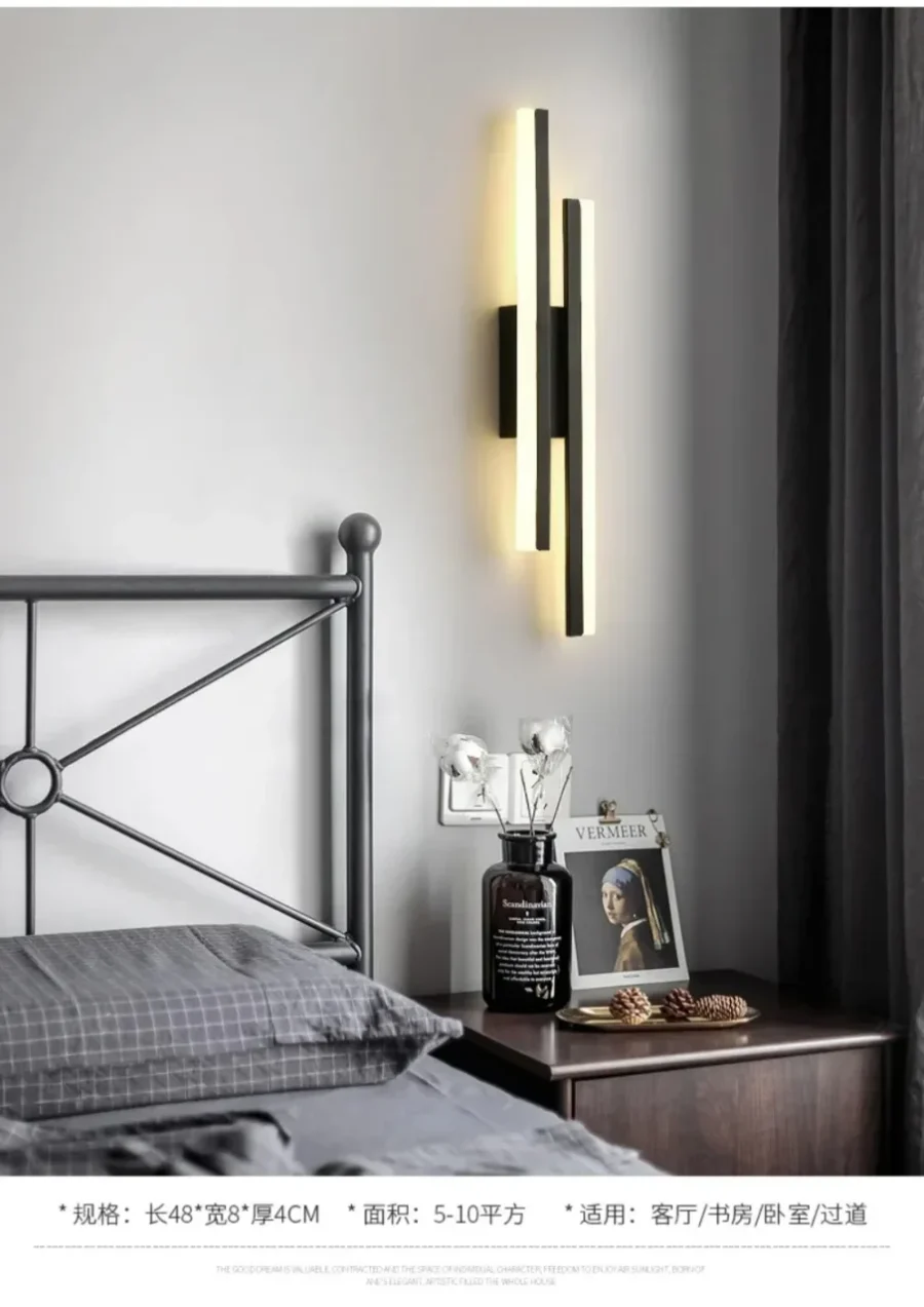 Modern LED Wall Sconce – Copper Pipe & Acrylic Indoor Light Fixture - Image 6