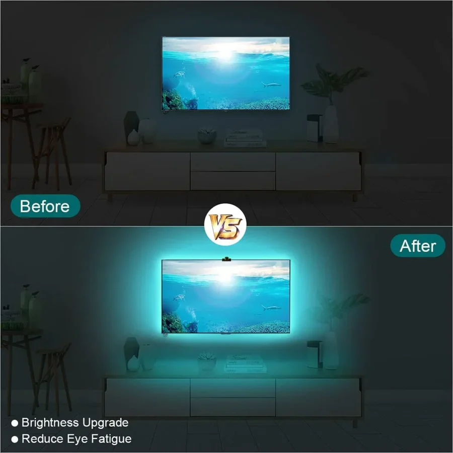 RGBIC LED Strip Light with App & Music Sync for TV/PC Backlight - Image 5