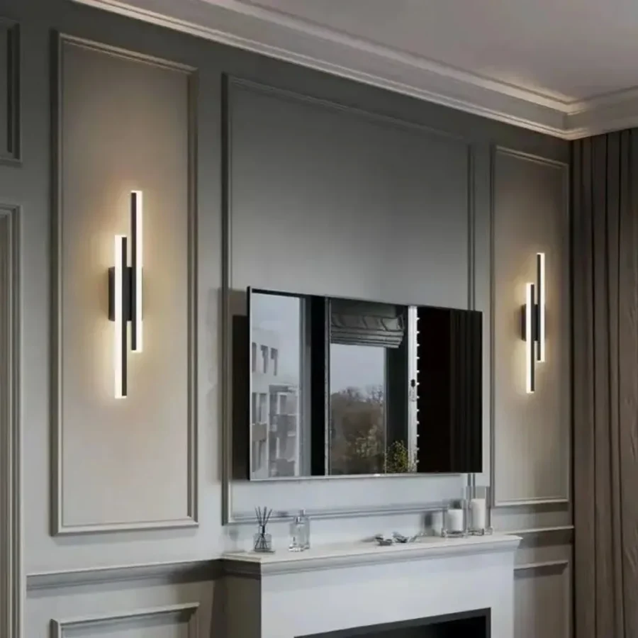 Modern LED Wall Sconce – Copper Pipe & Acrylic Indoor Light Fixture - Image 4