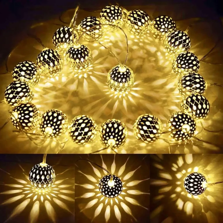LED Moroccan Globe Fairy Lights – Battery Operated String for Party & Decor