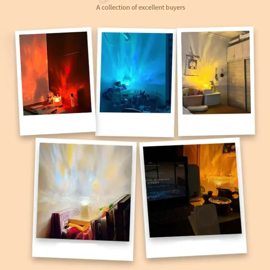 Aurora Ocean Wave Projector Lamp – 16-Color LED Mood Light for Home & Office - Image 4