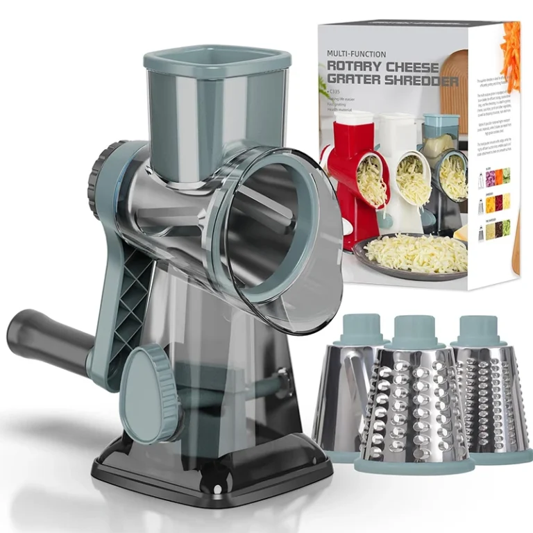 LMETJMA 3-in-1 Manual Cheese & Vegetable Grater Shredder