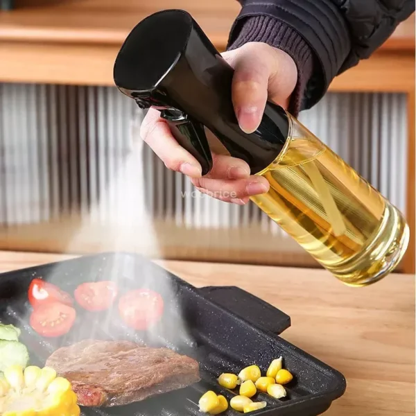 200ml / 300ml Olive Oil Spray Bottle – Refillable Cooking & BBQ Oil Dispenser for Kitchen & Baking