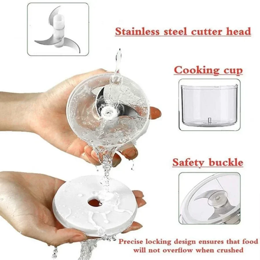 Mini Electric USB Garlic Chopper – Portable Vegetable & Meat Masher - Image 6