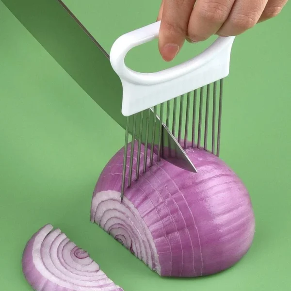 Stainless Steel Onion Slicer - Effortless Chip & Slice Cutter
