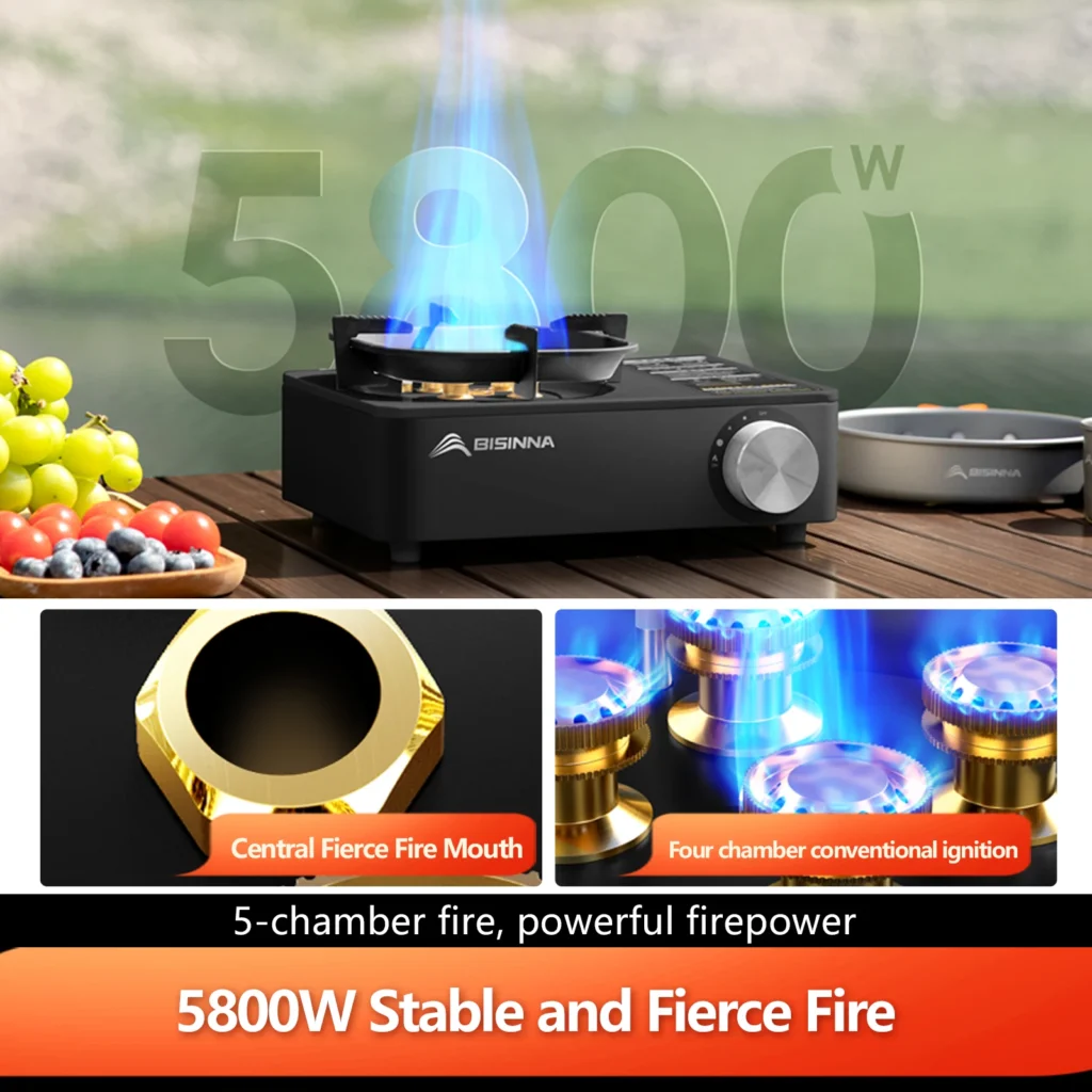 BISINNA 5800W Portable Camping Gas Stove for Outdoor Cooking - Image 3