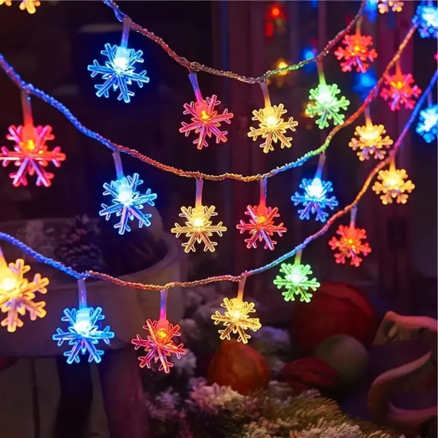 LED Snowflake String Light – Indoor/Outdoor Christmas & Party Decor - Image 5