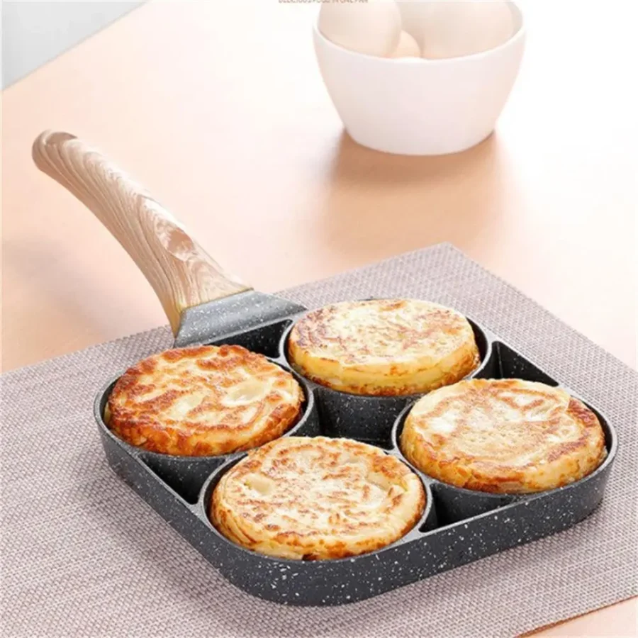 4-Slot Nonstick Omelette Pan - Induction Breakfast Maker - Image 4
