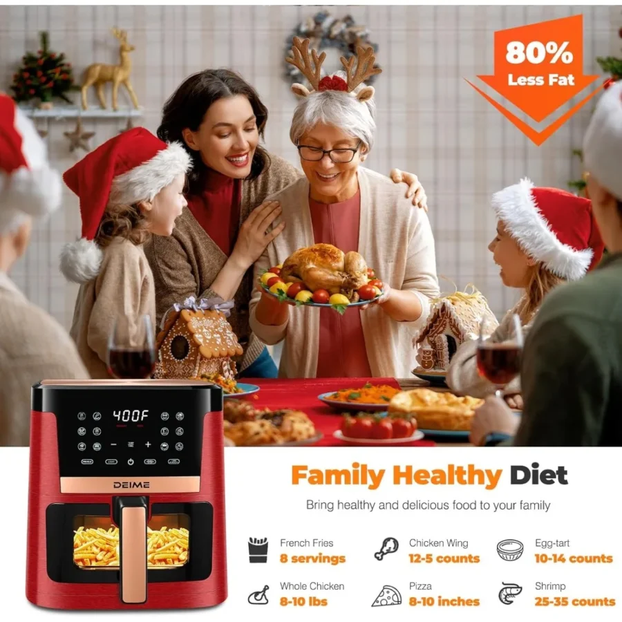 7.5 QT Air Fryer – 1700W Oilless Cooker with 12 Presets - Image 6