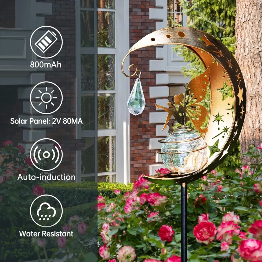 Solar Moon Fairy Garden Light - Image 4