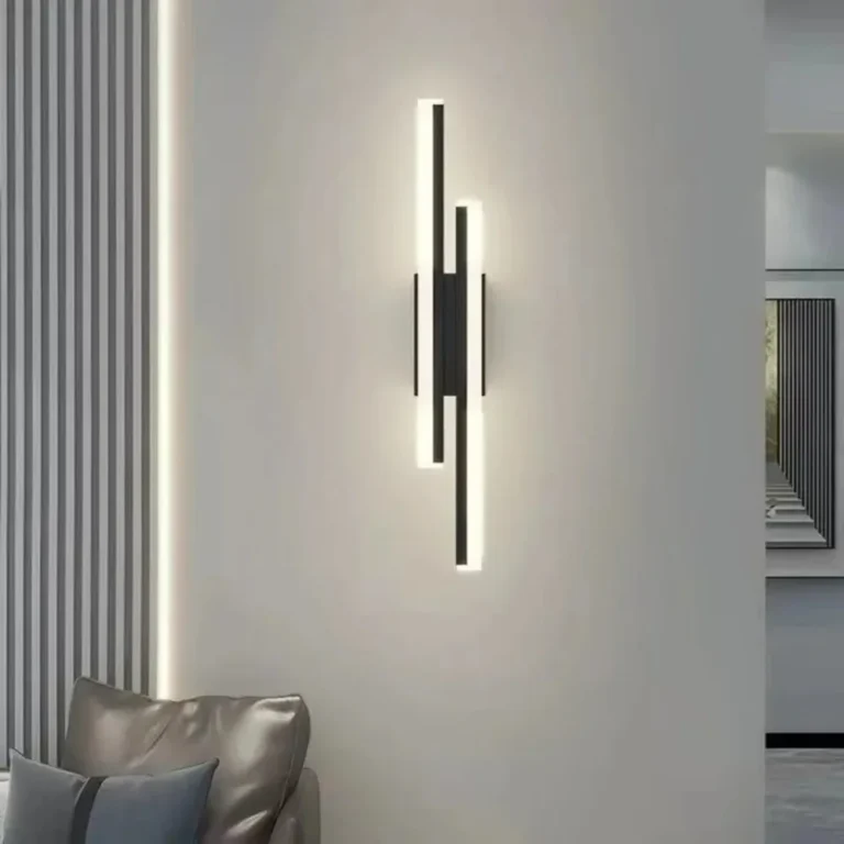 Modern LED Wall Sconce – Copper Pipe & Acrylic Indoor Light Fixture