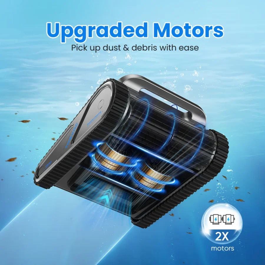 Cordless Robotic Pool Cleaner – 240 Min, Self-Parking, Up to 80ft - Image 3